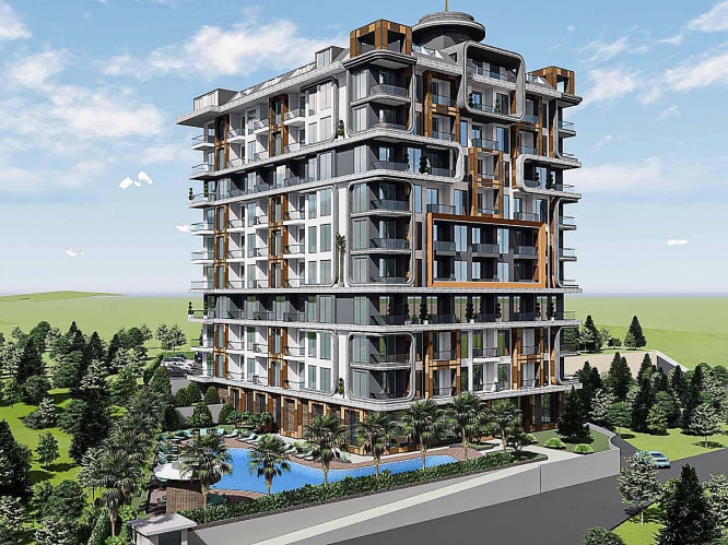 New off plan building project in Tosmur, Alanya