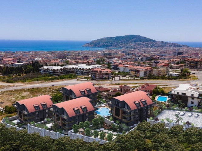 Duplex with private garden in Alanya